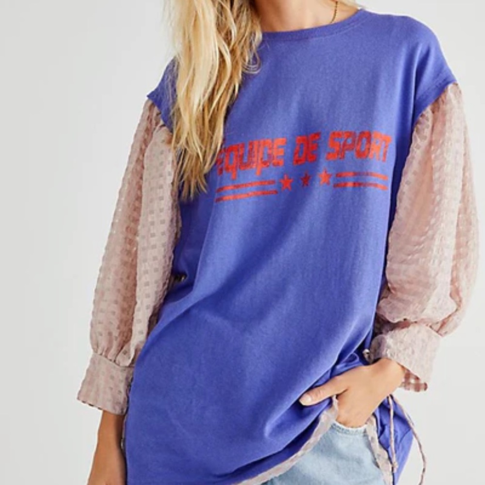 Free people just met tee in sport combo size M